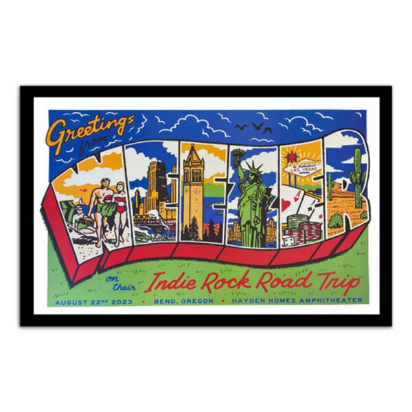 Weezer Bend Oregon Indie Rock Road Trip Amphitheater August 22 2023 Poster