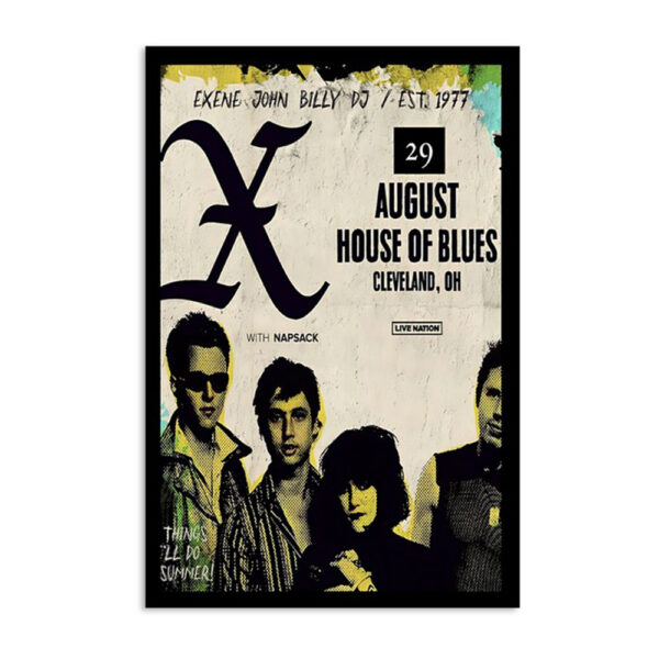 X House Of Blues Cleveland Cleveland Oh August 29 2023 Poster