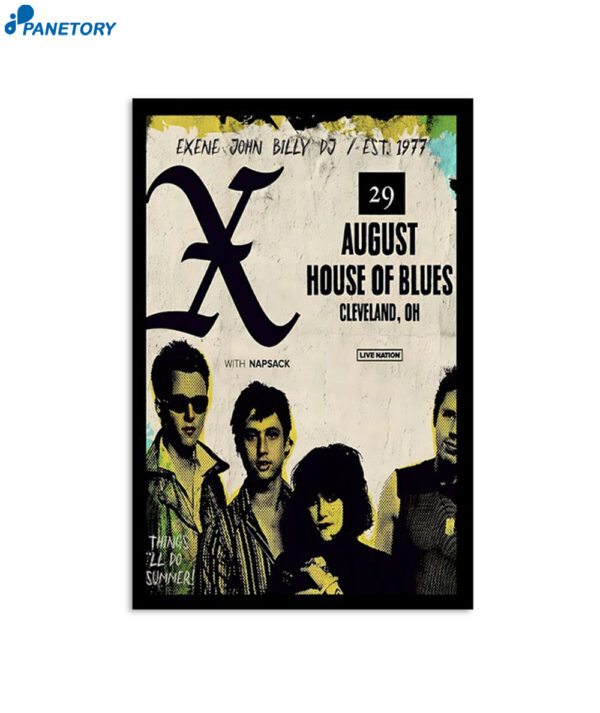X House Of Blues Cleveland Cleveland Oh August 29 2023 Poster