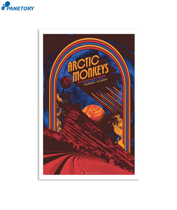 Arctic Monkeys Morrison Red Rocks Amphitheatre Sept 19 2023 Poster