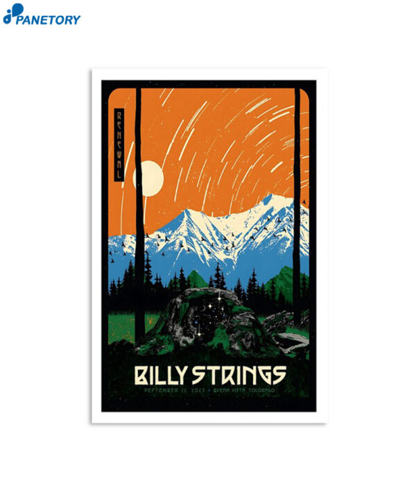 Billy Strings Sep 22 2023 Bvena Vista Colorado Poster