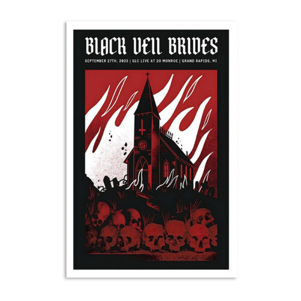Black Veil Brides Glc Live At 20 Monroe Sept 27 2023 Poster