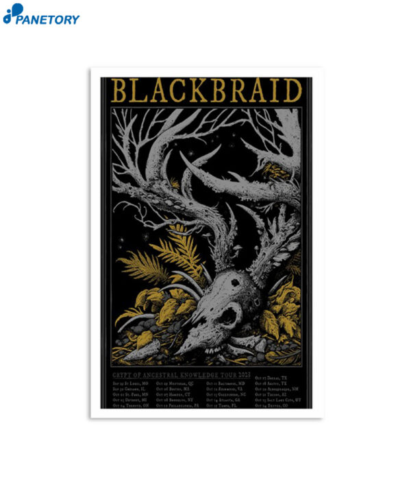 Blackbraid Crypt Of Ancestral Knowledge Tour 2023 Poster