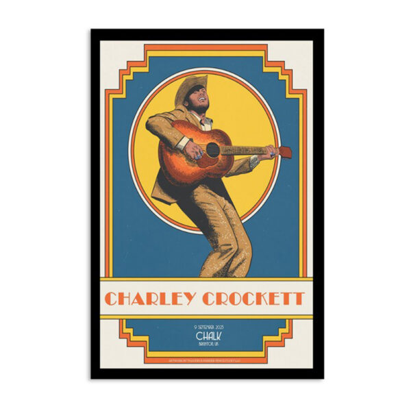 Charley Crockett Chalk Brighton Uk Sept 9 2023 Poster