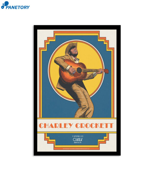 Charley Crockett Chalk Brighton Uk Sept 9 2023 Poster