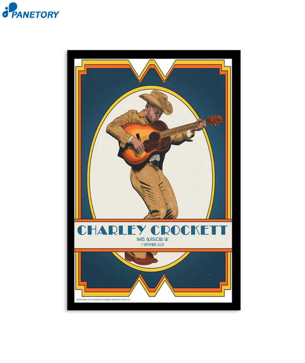 Charley Crockett Tour Swg3 In Glasgow Gb Sept 7 2023 Poster