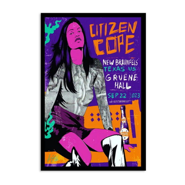 Citizen Cope New Braunfels Tx September 22 2023 Poster