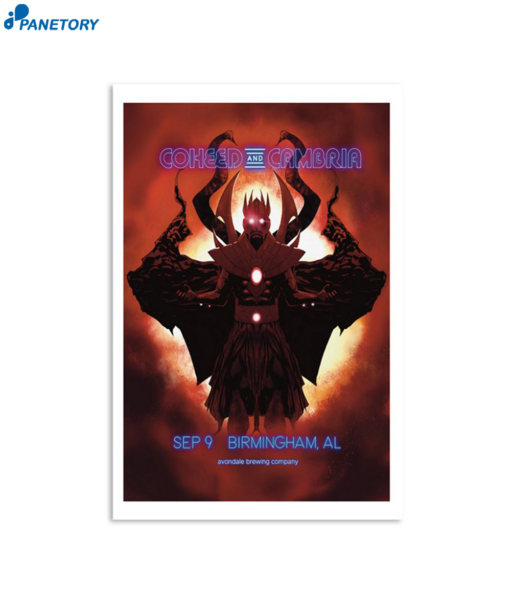 Coheed And Cambria Avondale Brewing Co Al September 9 2023 Poster