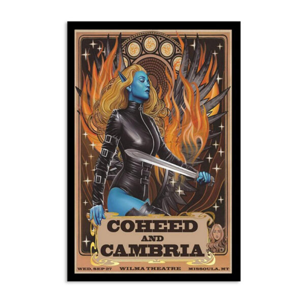 Coheed And Cambria The Wilma Missoula September 27 2023 Poster