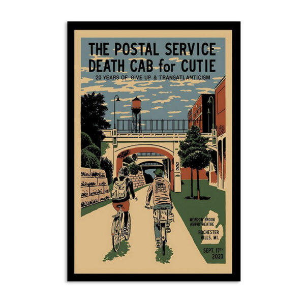 Death Cab For Cutie Meadow Brook Amphitheatre Sept 17 2023 Poster