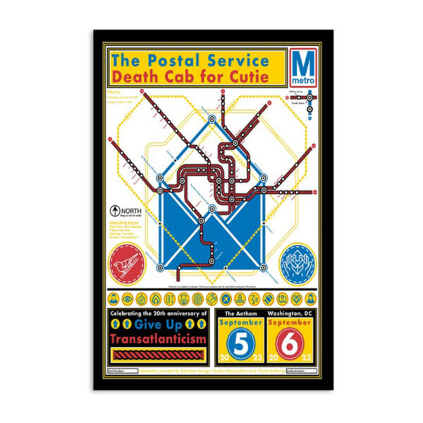 Death Cab For Cutie The Anthem Washington Dc Sept 2023 Poster