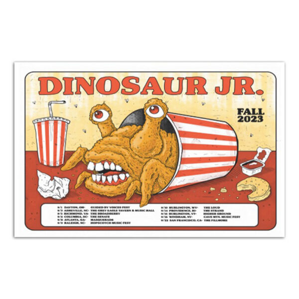 Dinosaur Jr Fall Tour 2023 Poster