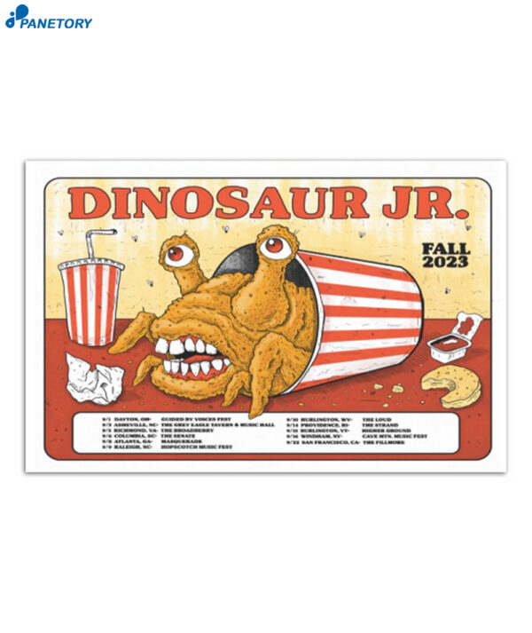 Dinosaur Jr Fall Tour 2023 Poster
