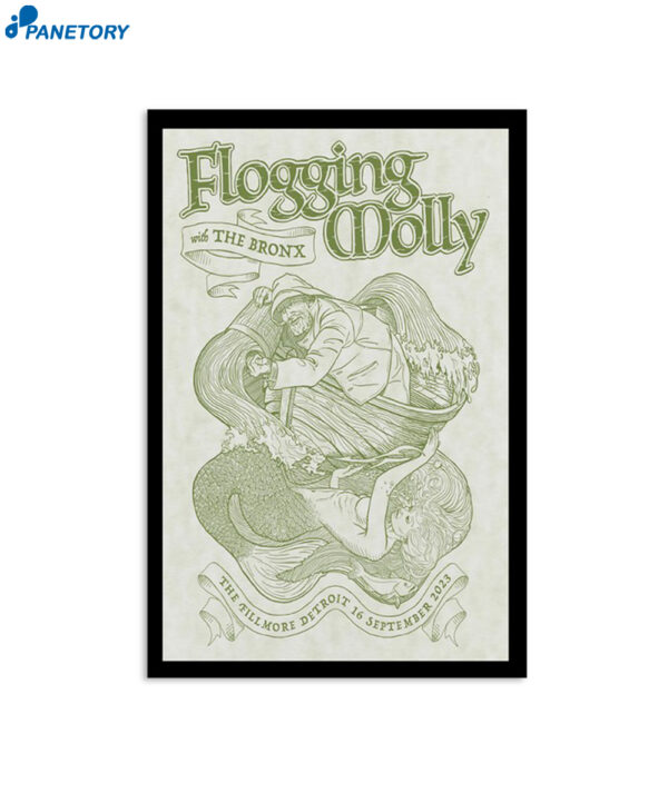 Flogging Molly The Fillmore Detroit Mi Sept 16 2023 Poster
