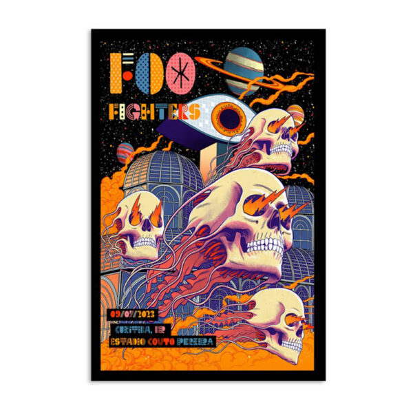 Foo Fighters Estadio Couto Pereira Curitiba Br Sept 7 2023 Poster