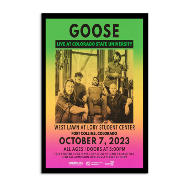 Goose Live At Colorado State University October 7 2023 Poster