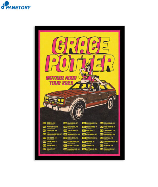 Grace Potter Mother Road Tour Sept 2023 Poster