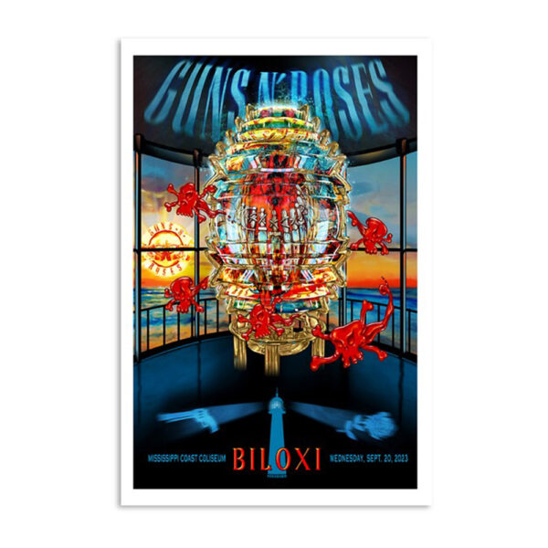Guns N' Roses Biloxi Mississippi Coast Coliseum Sep 20 2023 Poster