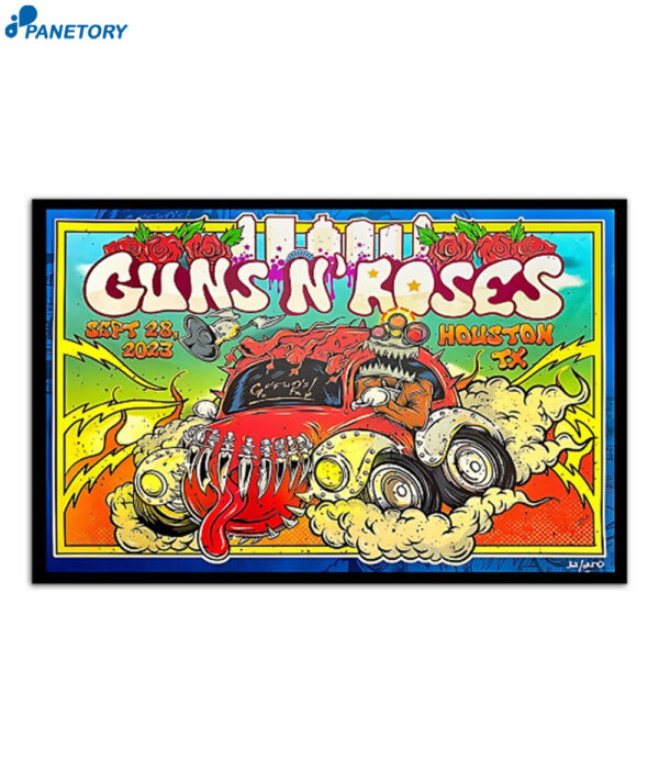Guns N' Roses Tour At Minute Maid Park Sept 28 2023 Poster