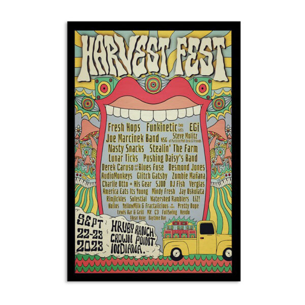 Harvest Fest Music And Arts Festival Crown Point Sept 22 2023 Poster