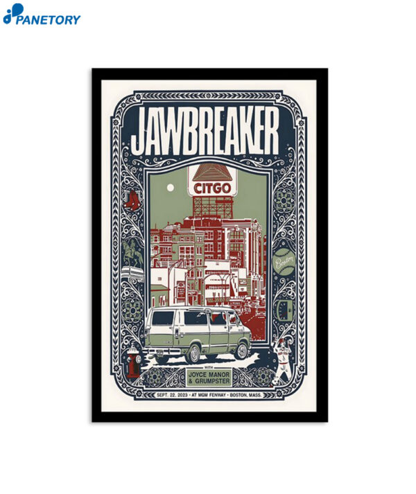 Jawbreaker Boston Mgm Music Hall At Fenway Sept 22 2023 Poster