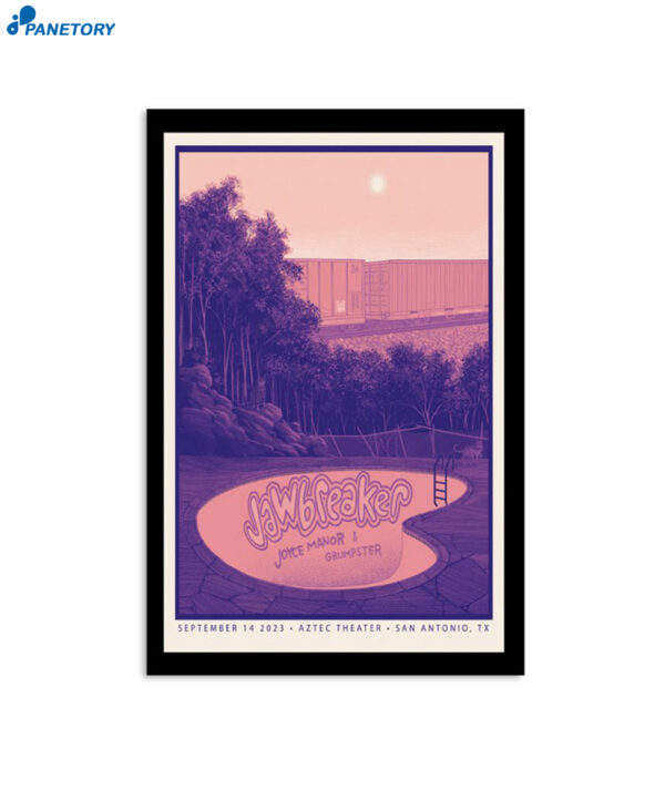 Jawbreaker &Amp; Joyce Manor &Amp; Grumpster San Antonio Sep 14 2023 Poster