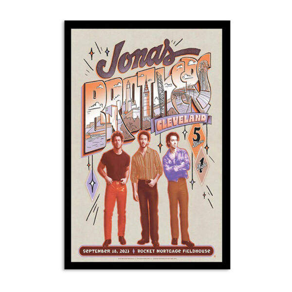 Jonas Brothers September 18th 2023 Cleveland Oh Poster