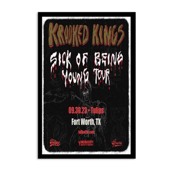 Krooked Kings Event Poster Fort Worth September 30 2023 Poster