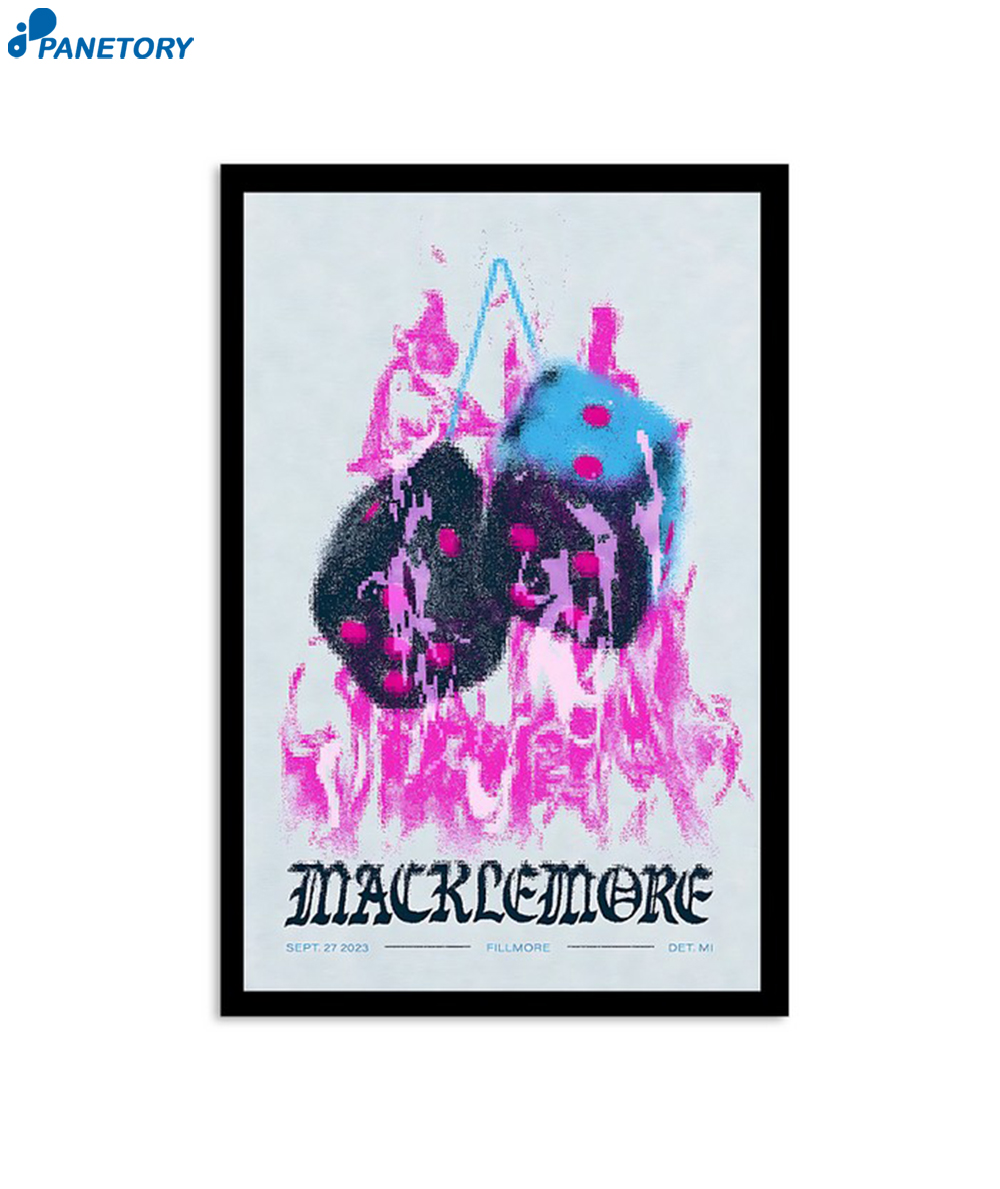 Macklemore September 27 2023 The Fillmore Detroit Mi Poster