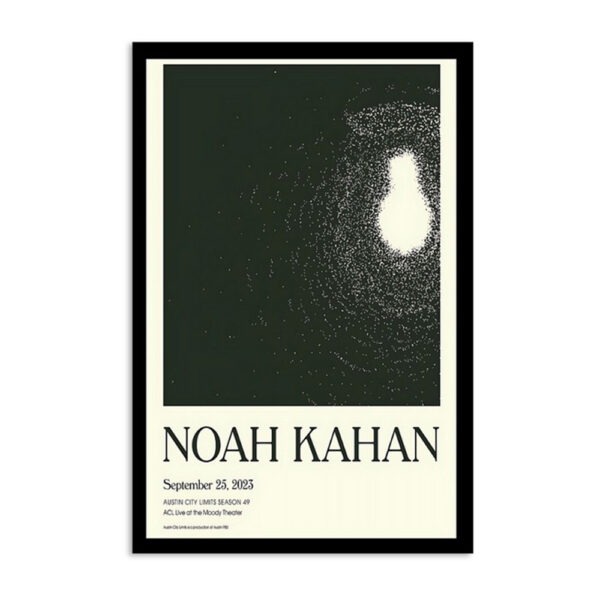 Noah Kahan September 25 2023 Moody Theater Austin City Poster