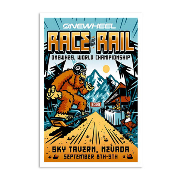 Onewheel Race Sky Tavern Nevada September 8th 2023 Poster