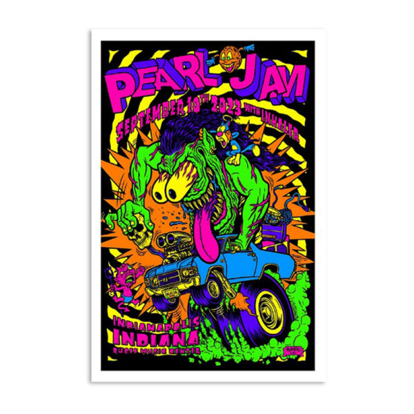 Pearl Jam Ruoff Music Center 09 10 2023 Poster