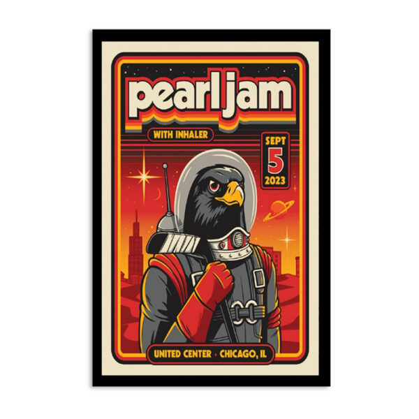 Pearl Jam United Center Chicago Il September 5 2023 Poster