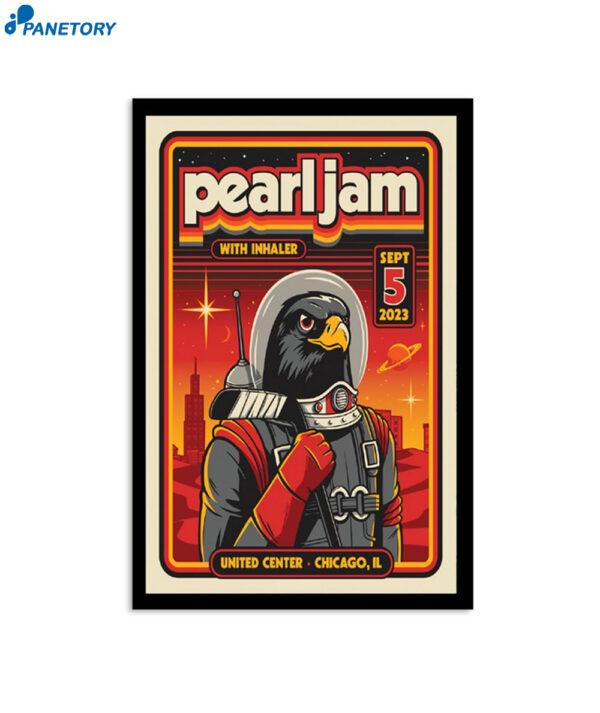 Pearl Jam United Center Chicago Il September 5 2023 Poster