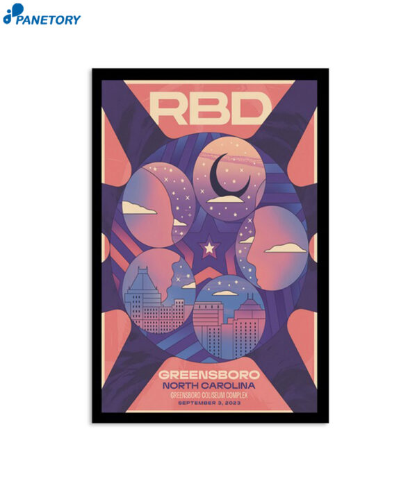 Rbd Soy Rebelde World Tour Greensboro Nc Sept 3 2023 Poster