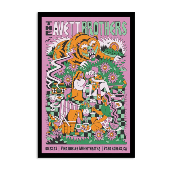 The Avett Brothers At Vina Robles Amphitheatre Sep 23 2023 Poster