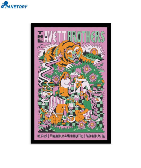 The Avett Brothers At Vina Robles Amphitheatre Sep 23 2023 Poster