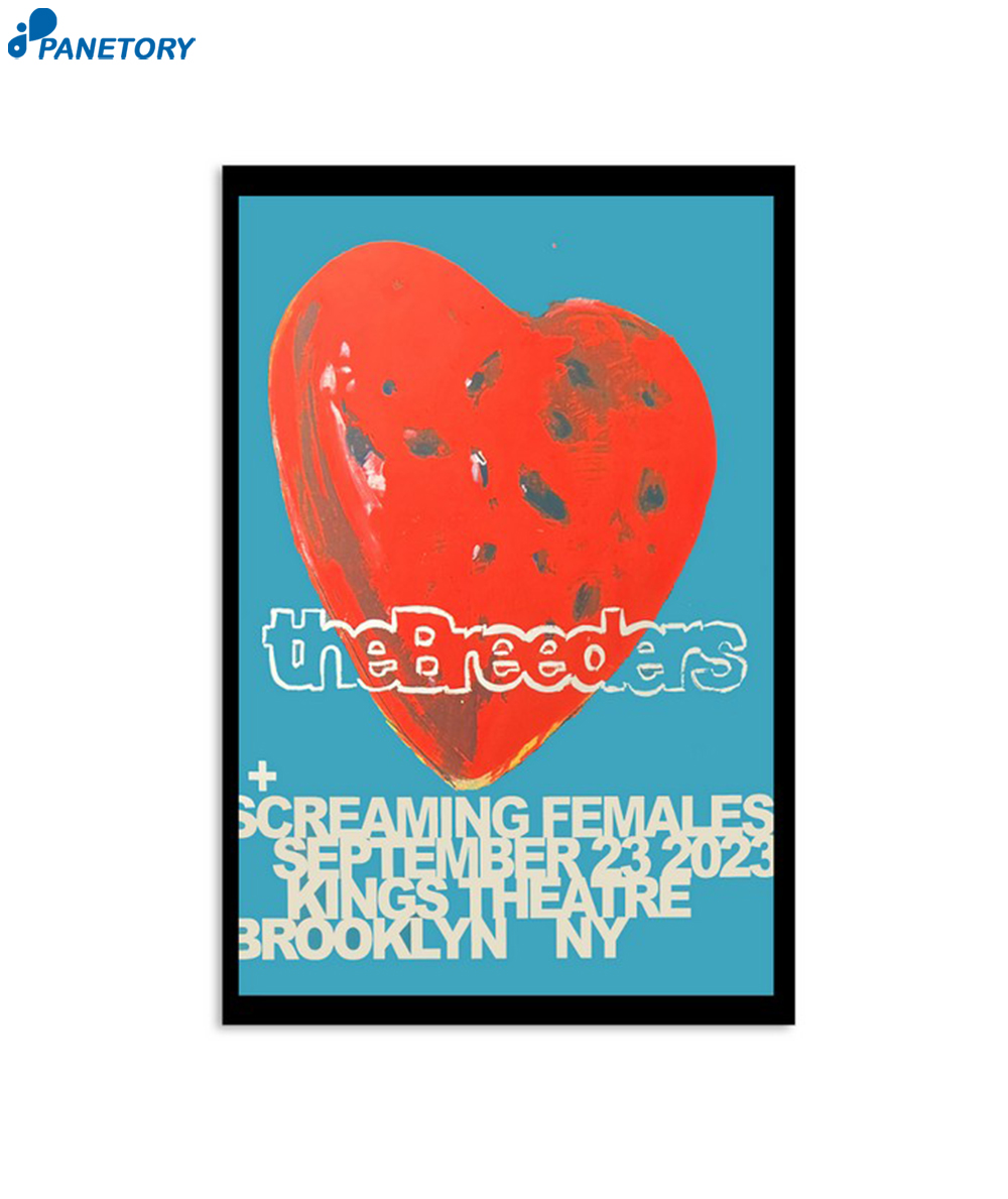 The Breeders Kings Theatre Brooklyn Ny September 23 2023 Poster