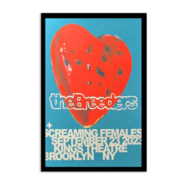 The Breeders Tour At Kings Theatre Sep 23 2023 Poster
