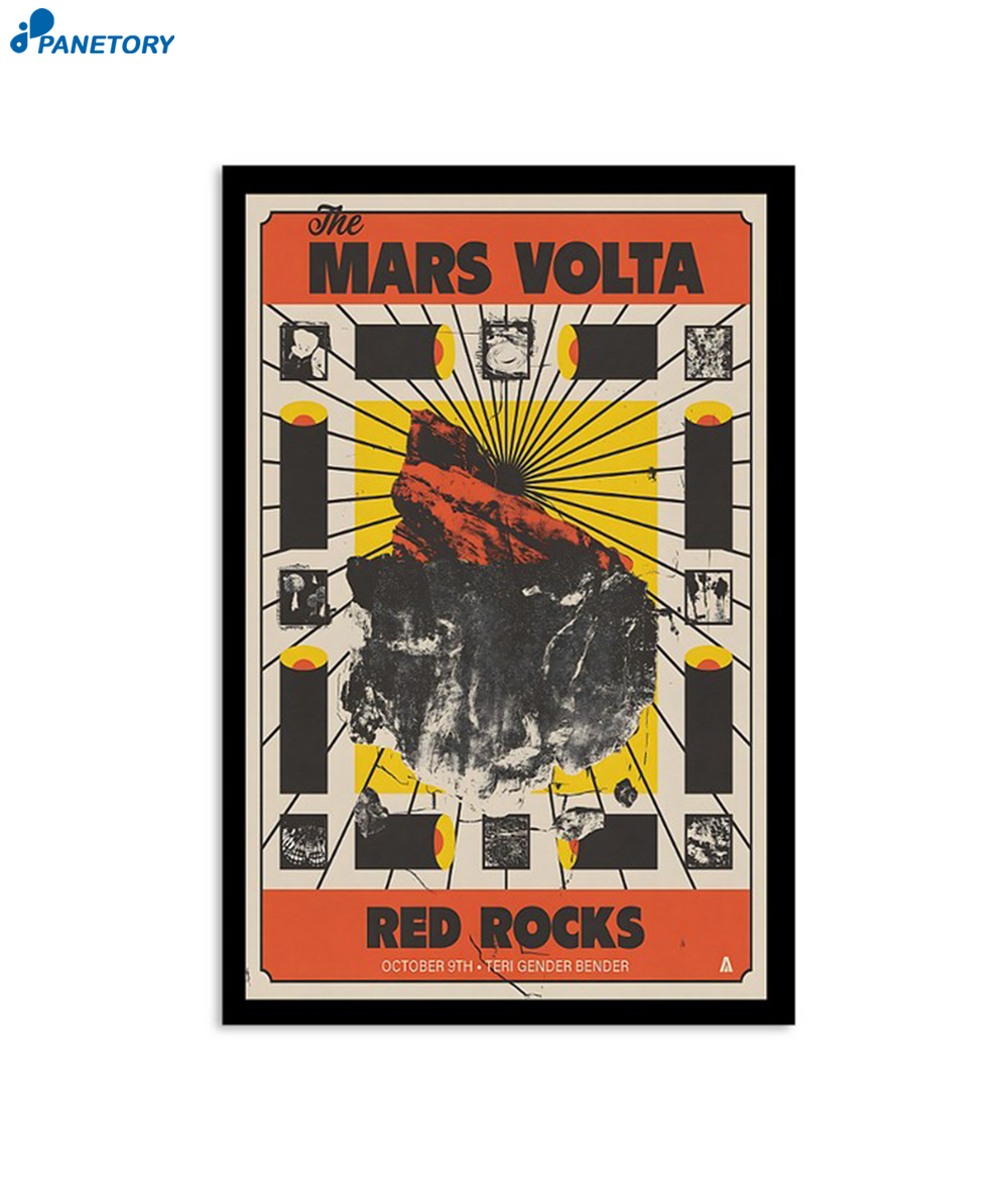 The Mars Volta Red Rocks Amphitheatre Morrison Oct 9 2023 Poster