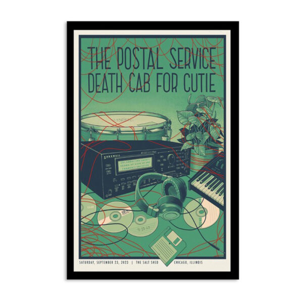 The Postal Service & Death Cab For Cutie Chicago Sep 23 2023 Poster