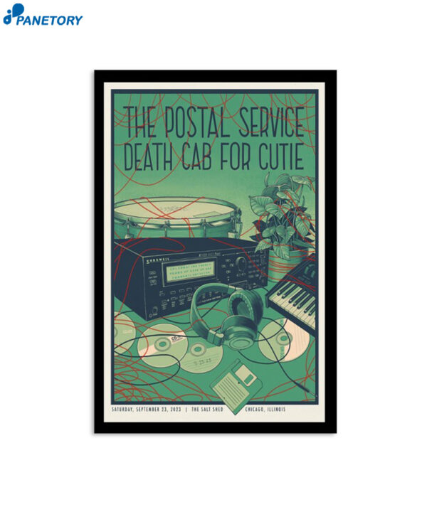 The Postal Service &Amp; Death Cab For Cutie Chicago Sep 23 2023 Poster