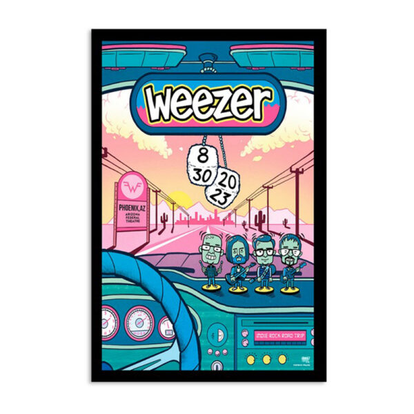 Weezer Phoenix Arizona Financial Theatre August 30 2023 Poster