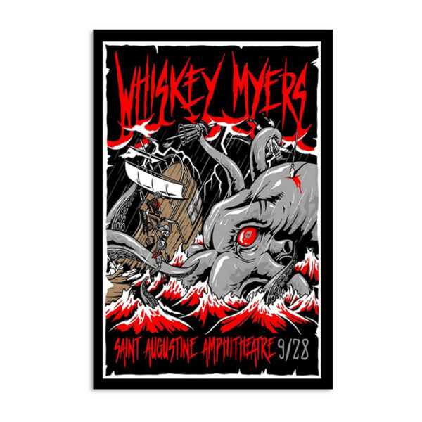 Whiskey Myers September 28 2023 The St Augustine Amphitheatre Poster