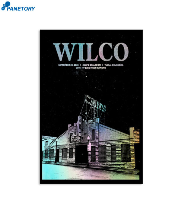 Wilco Cain'S Ballroom Tulsa Ok September 26 2023 Poster