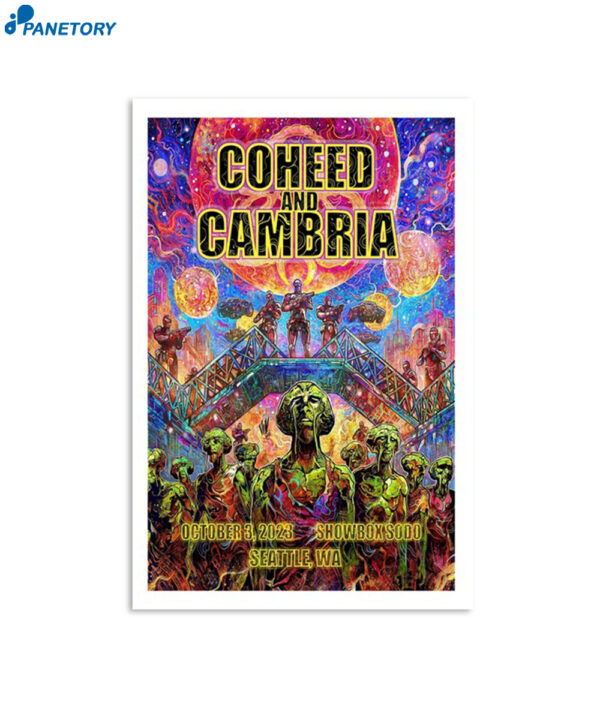 2023 Coheed And Cambria Event Seattle Wa Poster