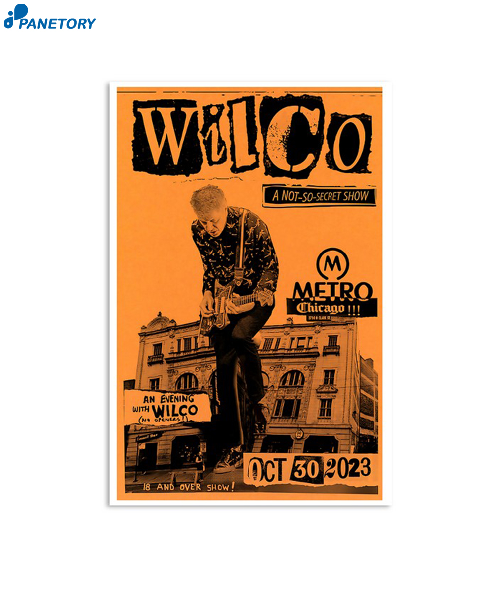 An Evening With Wilco October 30 2023 Metro Chicago Il Poster