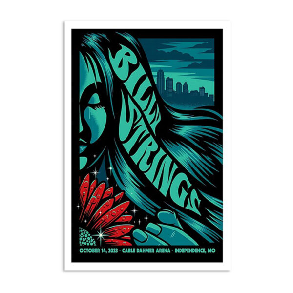 Billy Strings Tour Cable Dahmer Arena Oct 14 2023 Poster B
