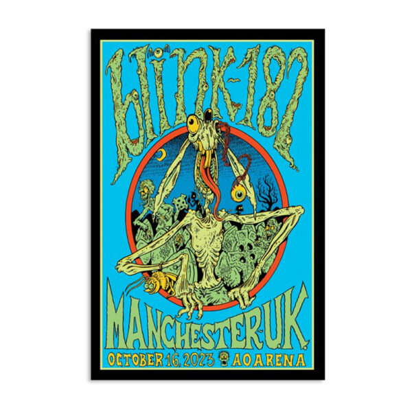 Blink-182 Ao Arena Manchester Uk October 16 2023 Poster