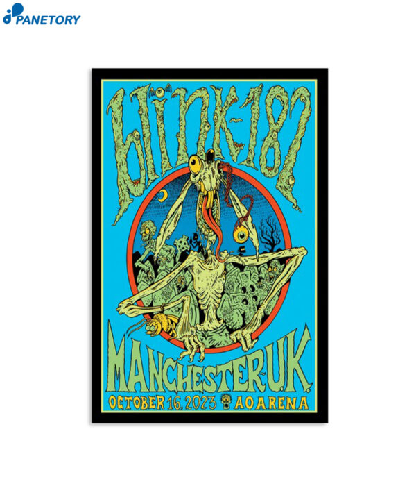 Blink-182 Ao Arena Manchester Uk October 16 2023 Poster